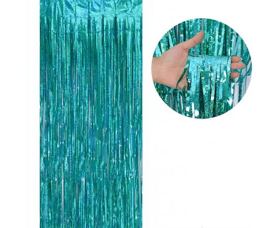 Шторка для фотозоны 1*2м бирюза DV-H-1633-4
