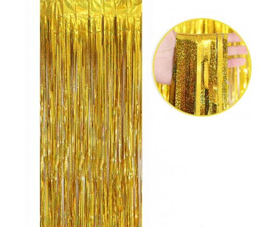 Шторка для фотозоны 1*2м золото DV-H-1633-5