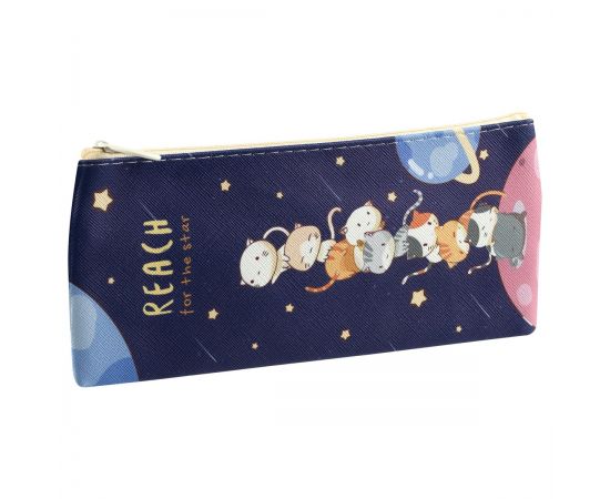Пенал мягкий 200*100 MESHU "Space cats", искусственная кожа MS_57882