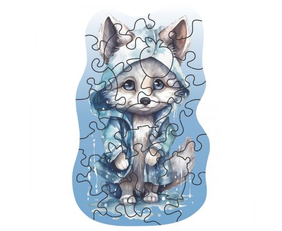 Деревянный пазл в яйце ТРИ СОВЫ "Волчонок" ДП_55044/ПЗ00122