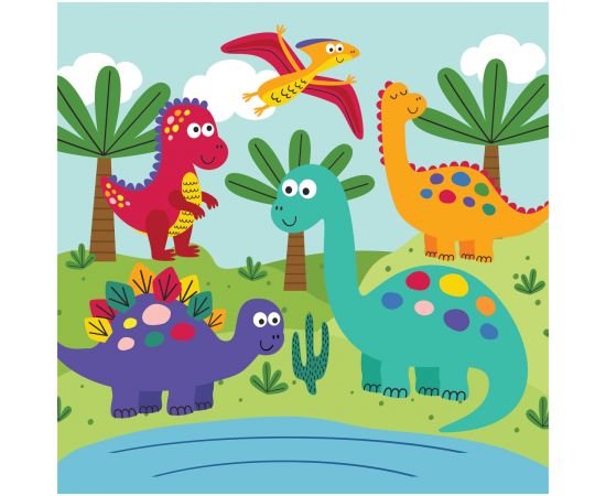 Пазл  16 эл. Maxi ТРИ СОВЫ "Динопарк" ПК16М_54501