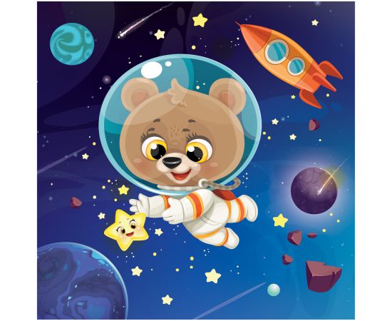 Пазл  16 эл. Maxi ТРИ СОВЫ "Мишка в космосе" ПК16М_54503