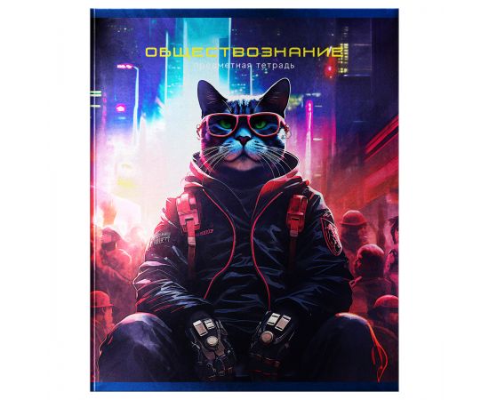 Тетрадь предметная 48л. BG "Мир будущего" - Обществознание, металлизированный картон ТП5ск48 56342