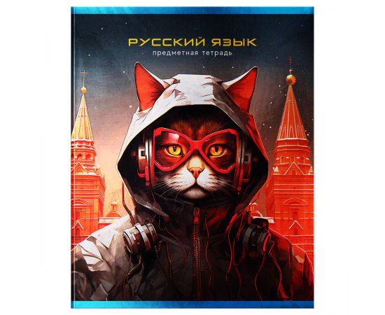 Тетрадь предметная 48л. BG "Мир будущего" - Русский язык, металлизированный картон ТП5ск48 56346