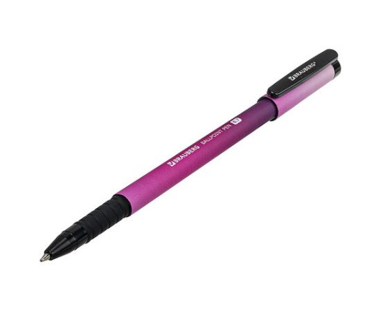 Ручка шариковая BRAUBERG SOFT TOUCH GRIP "GRADE NEON", СИНЯЯ, мягк.покрытие, ассорти,0,7мм,143710 143710