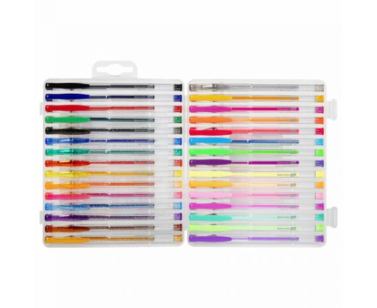 Ручки гелевые АРОМАТИЗИРОВАННЫЕ НАБОР 30 ЦВЕТОВ, "FRUITS", линия 0,5мм, BRAUBERG KIDS, 143823 143823