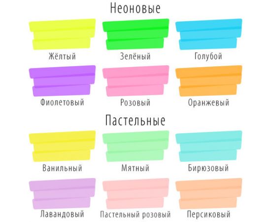 Набор текстовыделителей 12 ЦВЕТОВ на подставке, BRAUBERG "DELTA", линия 1-5 мм, 151737 151737