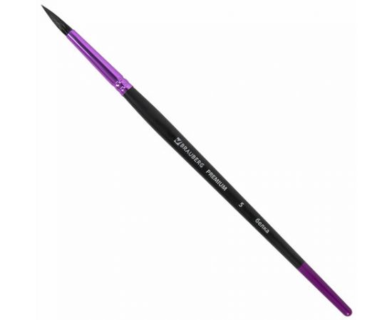 Кисть белка круглая №5, BRAUBERG PREMIUM, 200974 200974