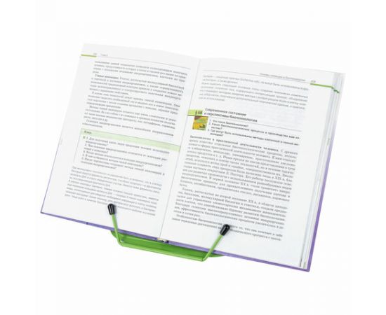 Подставка для книг и учебников BRAUBERG LINE+, металлическая, зеленая, европодвес, 238072 238072