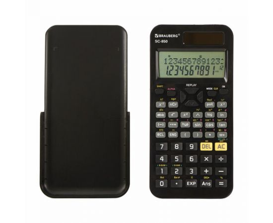 Калькулятор инженерный BRAUBERG SC-850, 240 функций, 10+2 разрядов, двойное питание, ЧЕРНЫЙ, 250525 250525