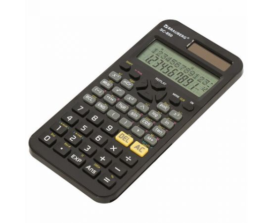 Калькулятор инженерный BRAUBERG SC-850, 240 функций, 10+2 разрядов, двойное питание, ЧЕРНЫЙ, 250525 250525