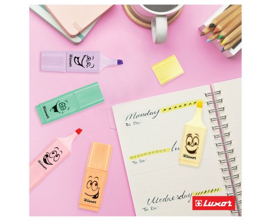 Текстовыделители Luxor "Eyeliter Pastel" пастельный желтый, 1-4,5мм 4031P