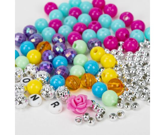 Набор BEADS SET для творчества ЕДИНОРОГИ, 150 бусин, 6 метал. шармов, резинка, BRAUBERG KIDS, 664699 664699