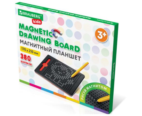 Магнитный планшет доска MAGPAD MEDIUM для рисования 17х21см, 380 шариков, BRAUBERG KIDS, 664921 664921
