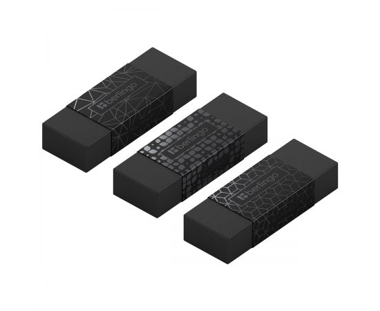 Ластик Berlingo "DoubleBlack", прямоугольный 50*18*10мм BLc_00420