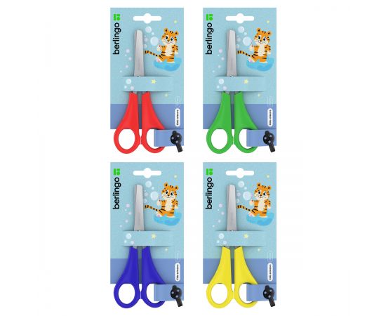 Ножницы детские Berlingo 13см, ассорти, европодвес DNn_14024