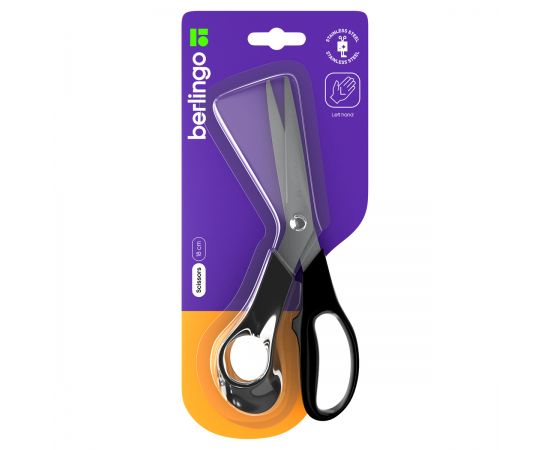 Ножницы для левшей Berlingo "Left Hand", 18см, эргономичные ручки, европодвес DNs_18005