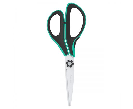 Ножницы Berlingo "Easycut 350", 13см, бирюзовые, эргономичные ручки, мягкие вставки, европодвес DNn_13035_b
