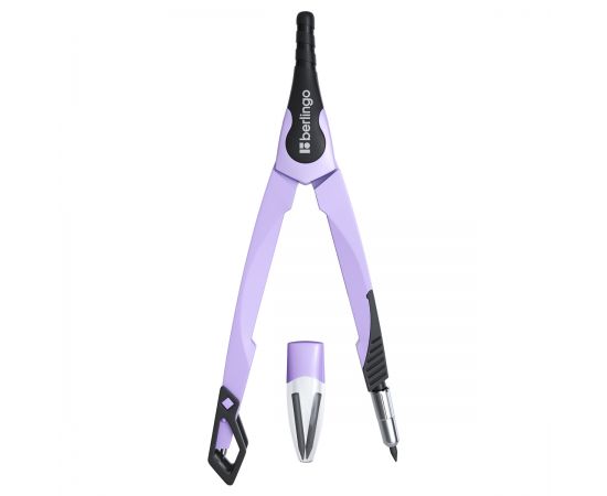 Готовальня Berlingo "Instinct", 2 предмета, циркуль 135мм, лаванда, пластиковый футляр DS_00002a