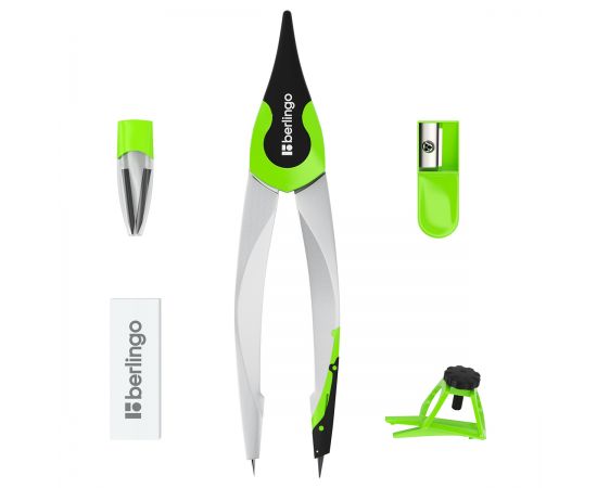 Готовальня Berlingo "Optimum", 5 предметов, циркуль 135мм, пластиковый футляр DS_00505