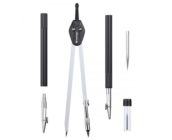 Готовальня Berlingo "Expert", 6 предметов, циркуль 135мм, пластиковый футляр DS_00606