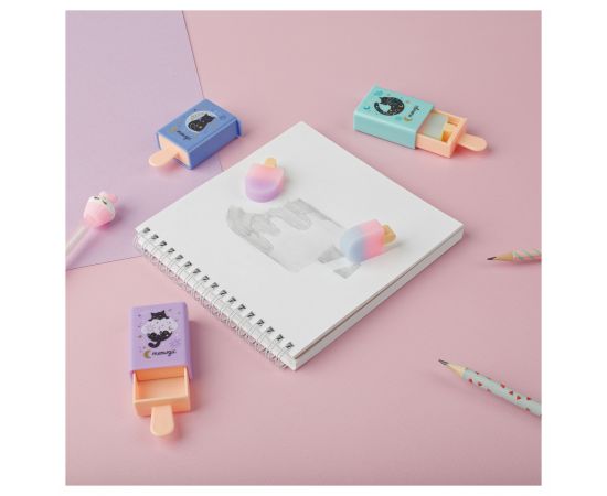 Ластик MESHU "Secret", 35*67*17мм, термопластичная резина, выдвижной, пластиковый футляр MS_55335