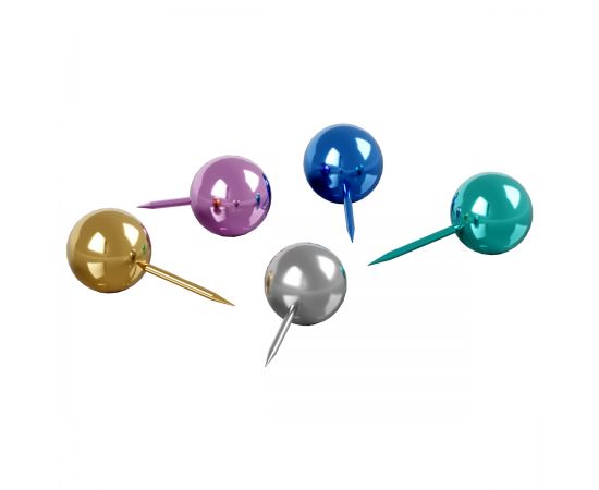 Кнопки силовые Berlingo, 50шт., металлизированные, ассорти, пласт. упак., европодвес PN5020