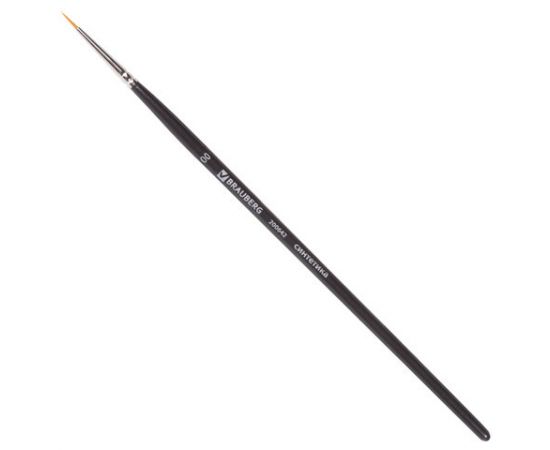 Кисть художественная проф. BRAUBERG ART CLASSIC, синтетика жесткая, круглая, № 00, короткая ручка 200642