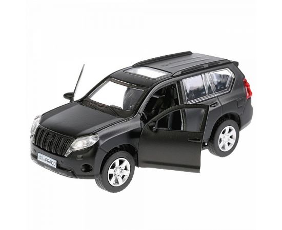 Машина металл TOYOTA PRADO матовая 12 см, двери, багаж, инерц, черный, 263345 263345