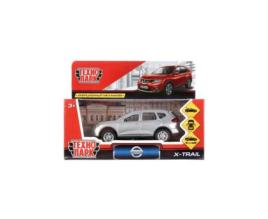 Машина металл NISSAN X-TRAIL 12 см, двери, багаж, инерц, серебристый, 263453 263453