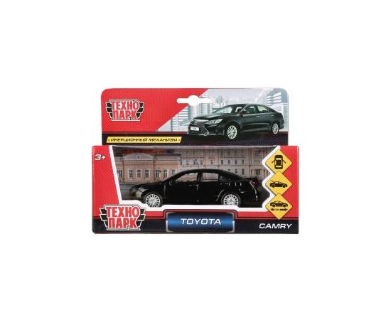 Машина металл TOYOTA CAMRY длина 12 см, двери, багажн, инерц, черный, 278681 278681