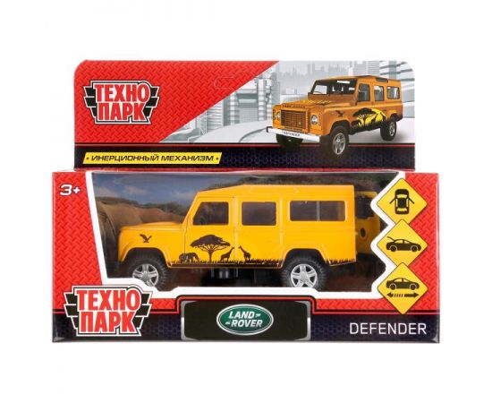 Машина металл LAND ROVER DEFENDER САФАРИ 12см, открыв. двери, инерц, в кор 297495 297495