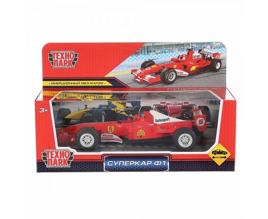 Машина металл СУПЕРКАР Ф1 17 см, инерция, красн 300061 300061