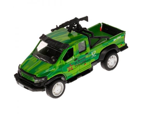 Машина металл ГАЗ ВЕПРЬ АРМИЯ РОССИИ 12,5 см, двери, пулем, инер, кор 329052 329052