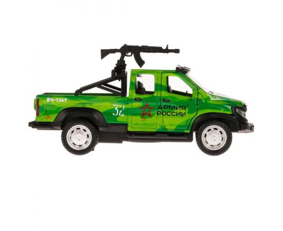 Машина металл ГАЗ ВЕПРЬ АРМИЯ РОССИИ 12,5 см, двери, пулем, инер, кор 329052 329052