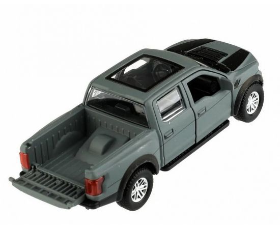 Машина металл FORD F150 RAPTOR SOFT 12 см, двери, багаж, инерц, серый 336376 336376