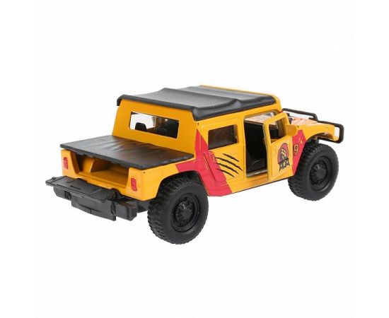 Машина металл HUMMER ПИКАП, 12 см, двери, баг., инер., окрас динозавр, кор. 338479 338479