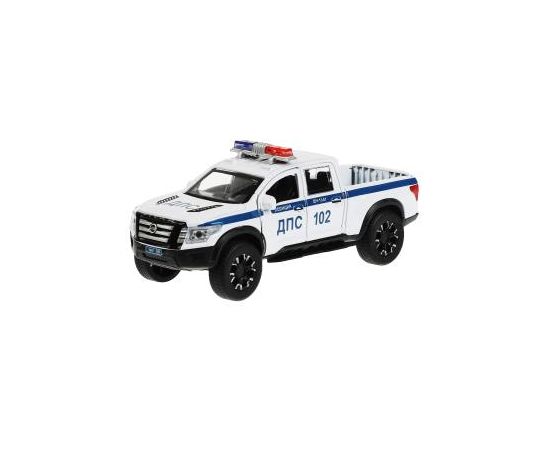 Машина металл NISSAN TITAN ПОЛИЦИЯ 12,5 см, двери, баг, инер, белый 343349 343349