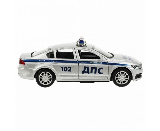 Машина металл свет-звук VOLKSWAGEN PASSAT ПОЛИЦИЯ 12 см, двер, баг 355822 355822