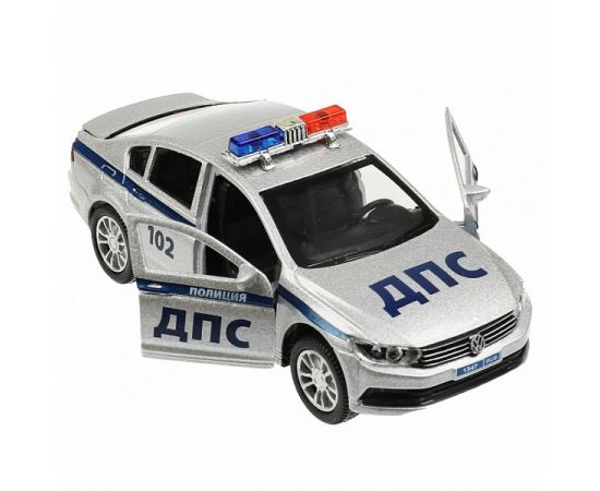 Машина металл свет-звук VOLKSWAGEN PASSAT ПОЛИЦИЯ 12 см, двер, баг 355822 355822