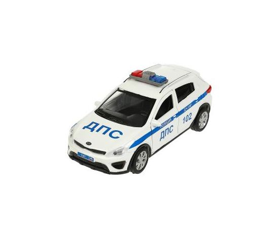 Машина металл KIA RIO X ПОЛИЦИЯ длина 12 см, двер, багаж, инерц, белый 366146 366146