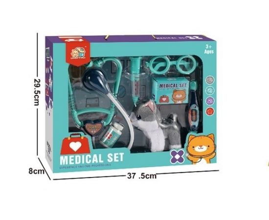 Игровой набор "Питомец Котенок" с набором доктора, 7 предметов, в коробке 832-196 832-196