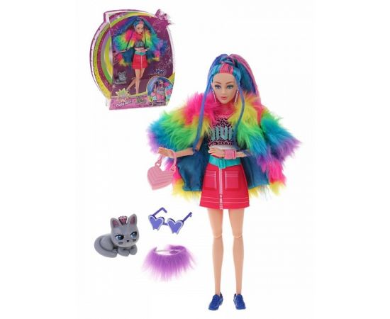 Кукла Defa Lucy "Модница" в яркой куртке с аксессуарами 8495 8495