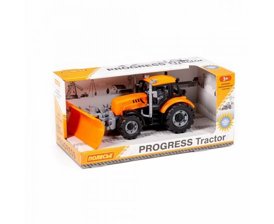 Трактор "Прогресс" с лопатой-отвалом инерционный (оранжевый) (в коробке) 91765 91765