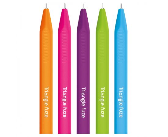 Ручка шариковая автоматическая Berlingo "Triangle Fuze RT" синяя, 0,7мм, трехгранный корпус CBm_07732