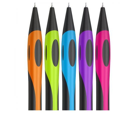 Ручка шариковая автоматическая Berlingo "Color Zone" синяя, 0,7мм, корпус ассорти CBm_70950