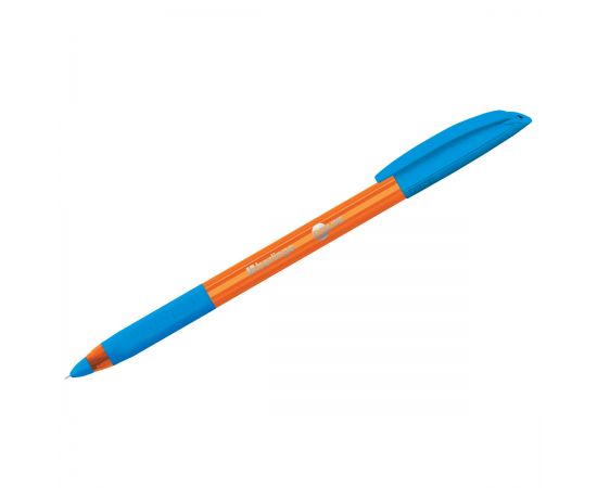 Ручка шариковая Berlingo "Skyline" светло-синяя, 0,7мм, игольчатый стержень, грип CBp_07130