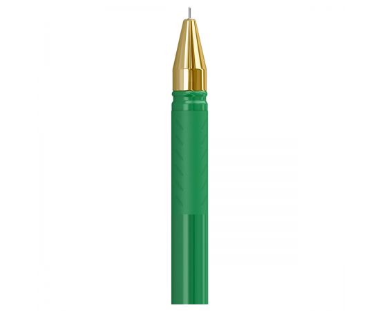 Ручка шариковая Berlingo "xGold" зеленая, 0,7мм, игольчатый стержень, грип CBp_07503