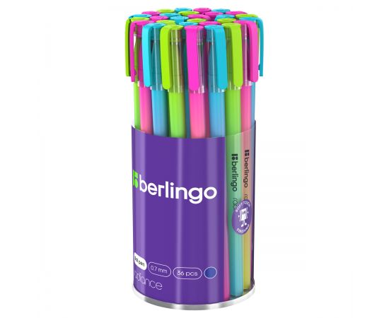 Ручка шариковая Berlingo "Radiance" синяя, 0,7мм, корпус ассорти CBp_70020