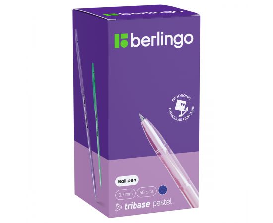 Ручка шариковая Berlingo "Tribase Pastel" синяя, 0,7мм CBp_70942